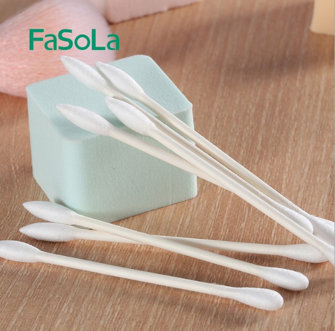 Single individually packaged doubleheaded cosmetic cotton swabs 100