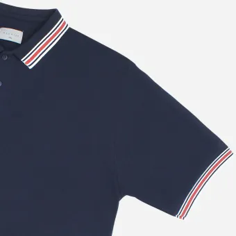 plus size navy blue polo shirt