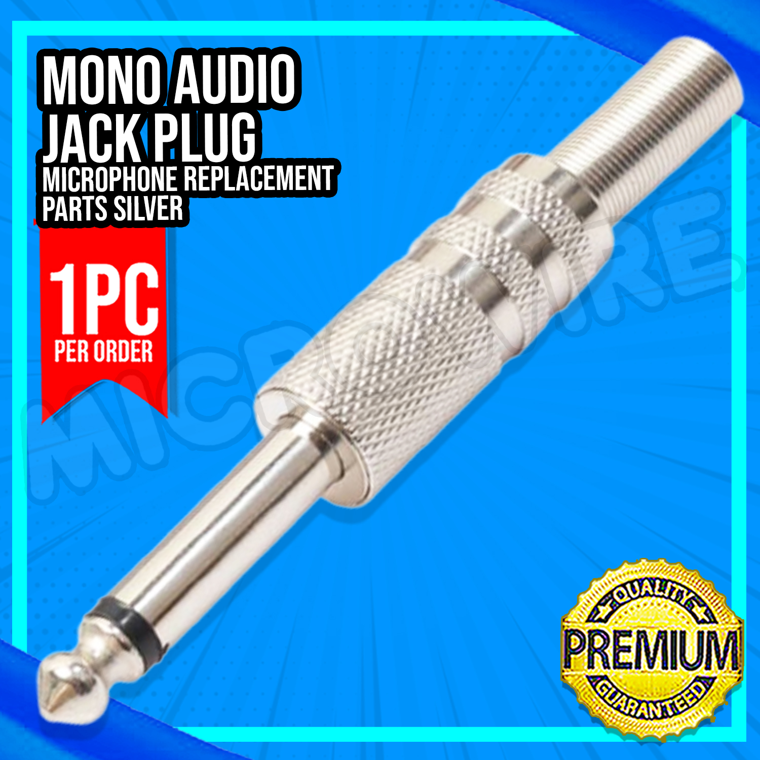 Mono Audio Jack Plug Microphone Replacement Parts Silver Lazada PH