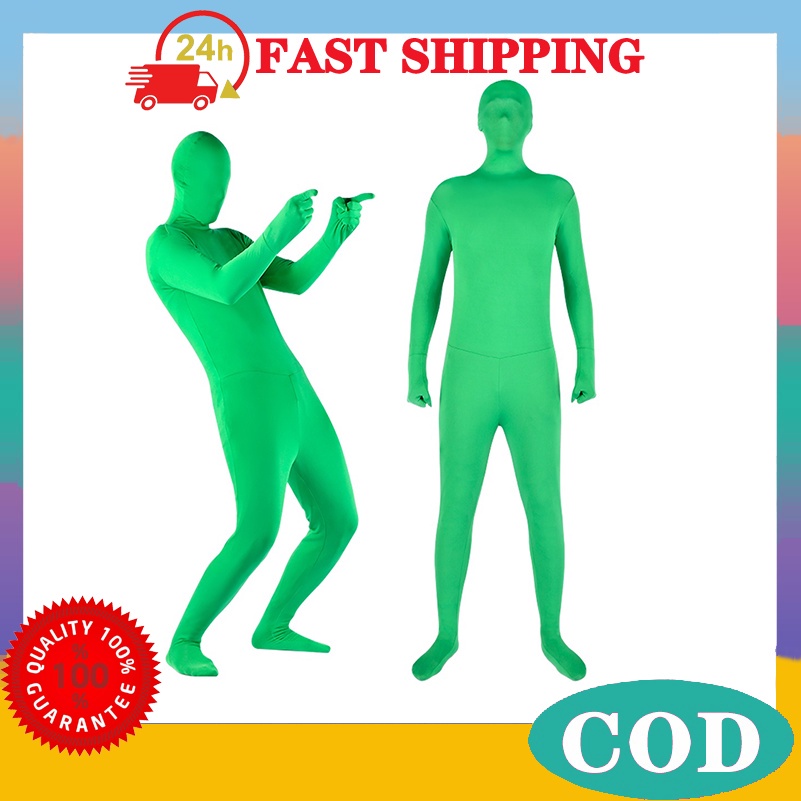 Full Bodysuit Green Screen Suit Chroma Key Jumpsuits for Movie