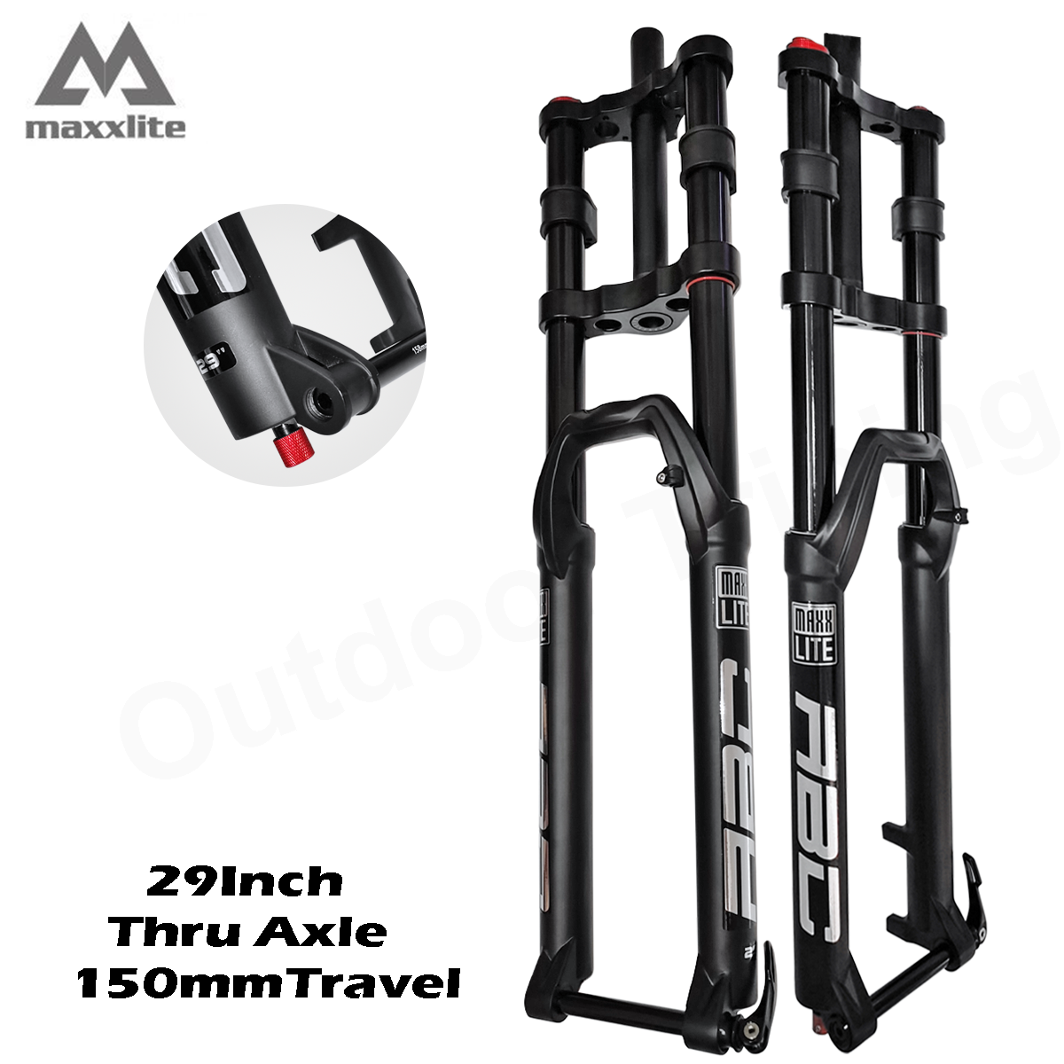 Maxxlite 27.5er 29er MTB Bicycle Fork 150mm Travel Mountain Bike Double