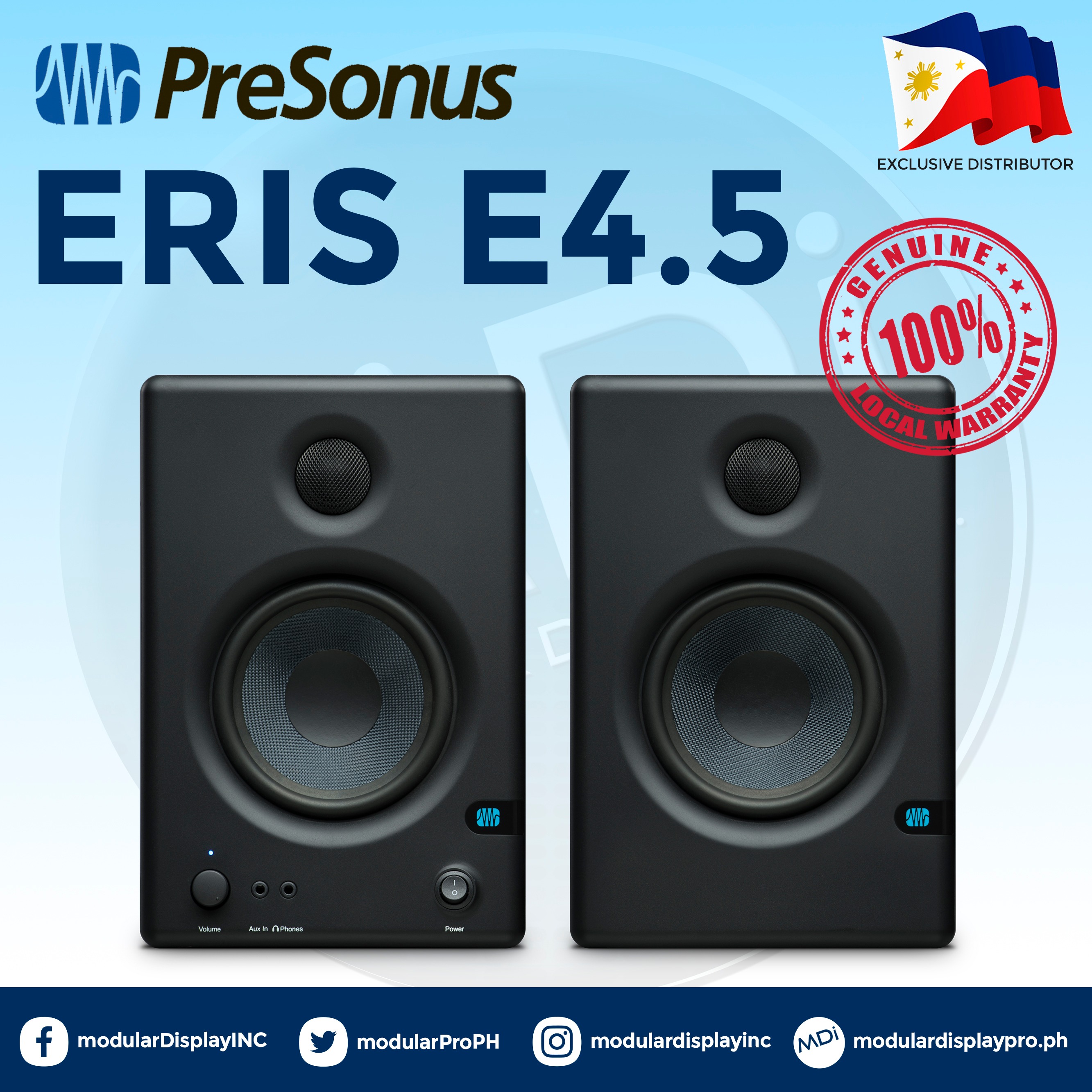 PreSonus Eris 4.5 Studio Monitors (Pair 