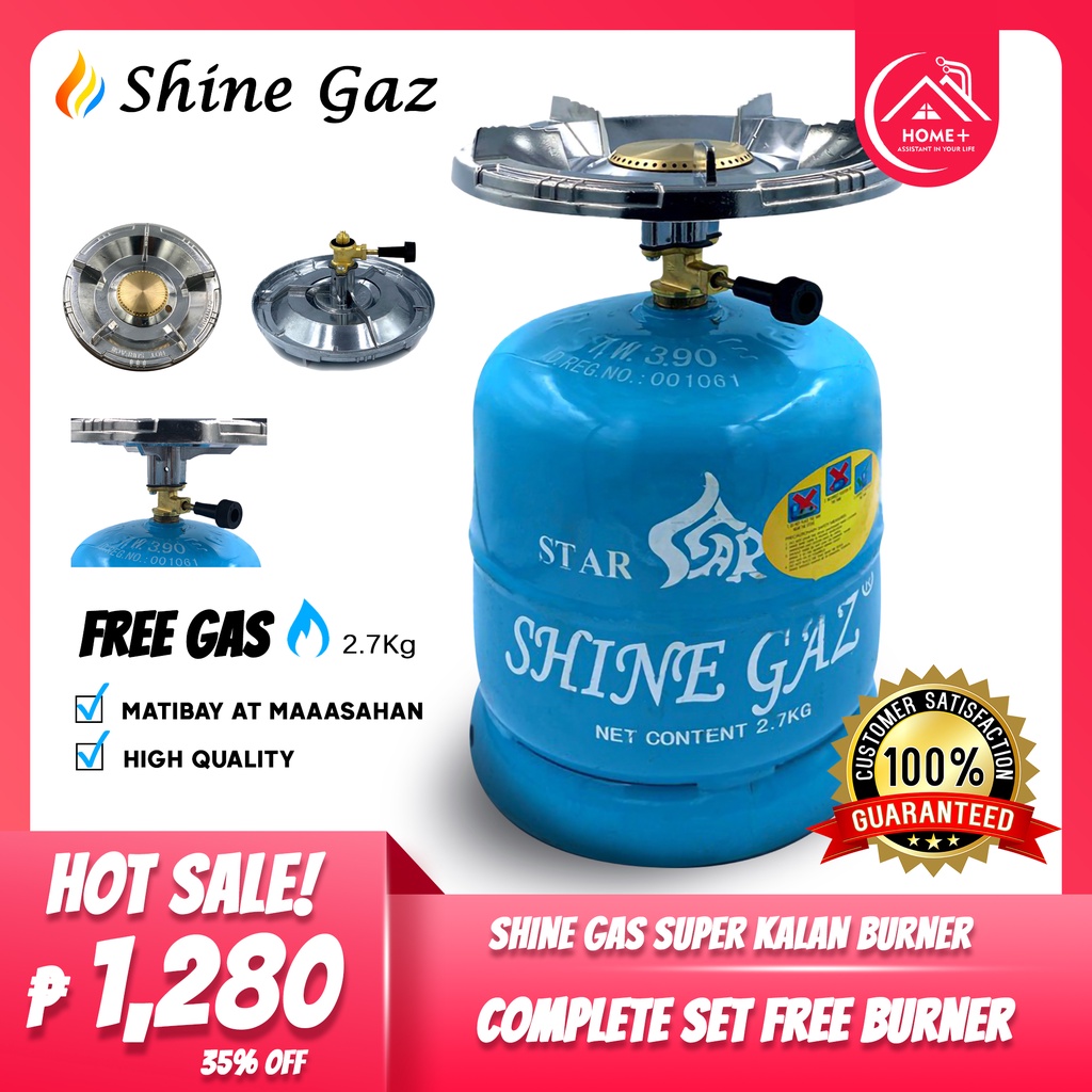 【Free Gas 2.7KG】Shine Gas Super Kalan Burner Complete Set Free Burner