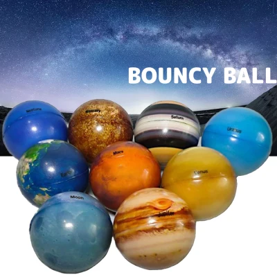 AVERYY สีสัน ของเล่นเพื่อการศึกษา ลูกบอลฟองน้ำ บรรเทาความเครียด 6.3ซม. ระบบสุริยะ มูนสตาร์บอล Earth Globe Ball ปริ้นติ้งสตาร์บอล ดาวเคราะห์ทั้งแปด