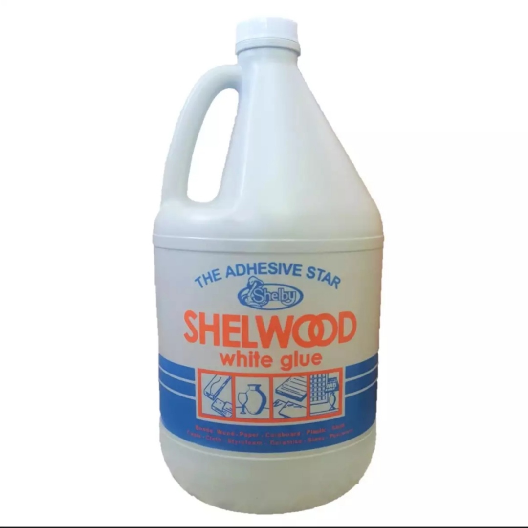 Shelby Shelwood White Wood Glue 1 Gallon 4Liters ( Limit Your Order 4 Gallon  Set Max)