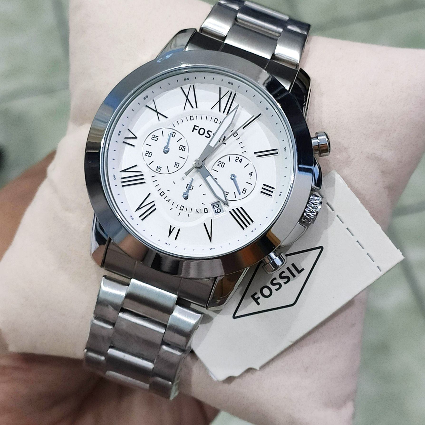 Grant Chronograph Fossil Men Original Actual Pic. U.S Grade Japan