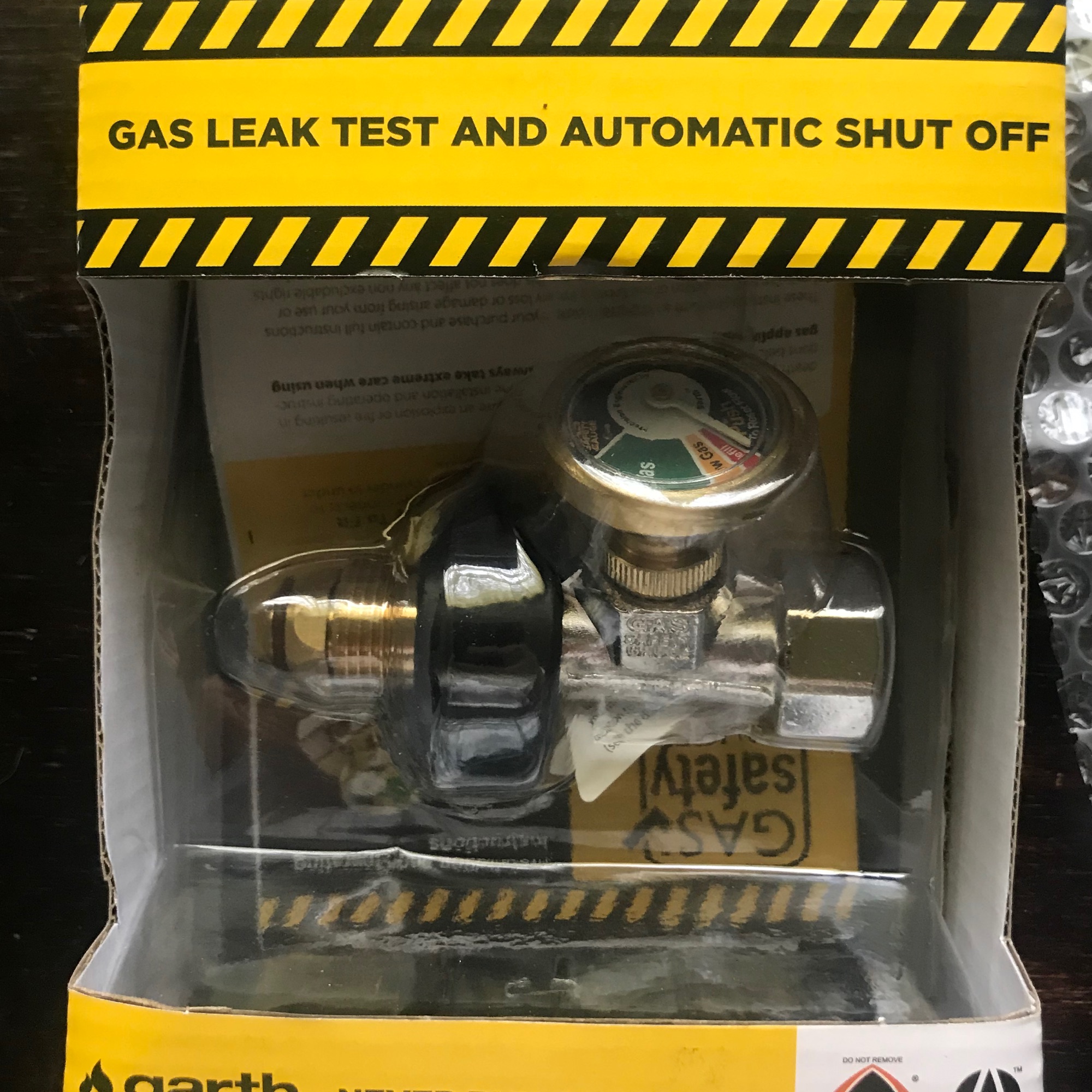 Black and Stone Gas Safety Gauge 100 Auto Shut Off in the event of a