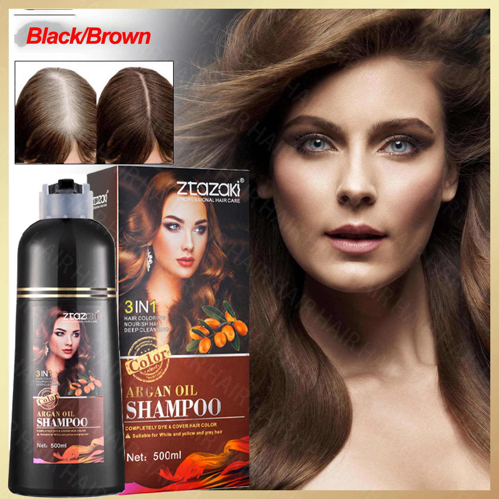  Brown Shampoo In Stock hair Black Shampoo Black Hair Fashion Color
