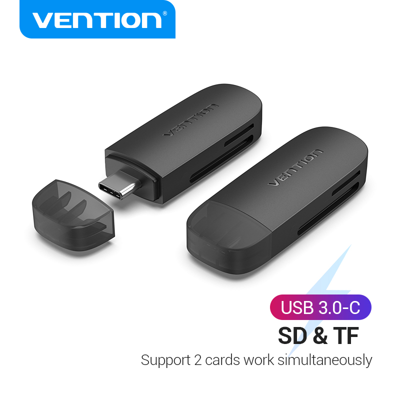 Vention Card Reader USB Memory SD Card Reader Type C USB 3.0 to SD TF ...