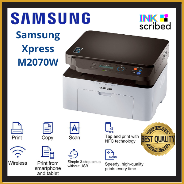 Как подключить принтер samsung m2070w к wifi Samsung Xpress M2070W Wireless Monochrome Laser Printer with Scan/Copy, Simple N