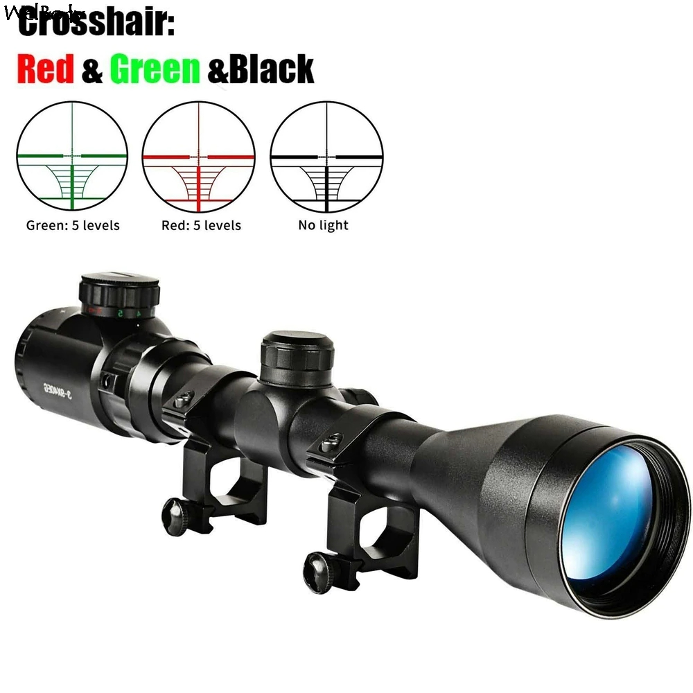 Tactical Riflescope Optic Sight Green Red Illuminated Hunting Scopes