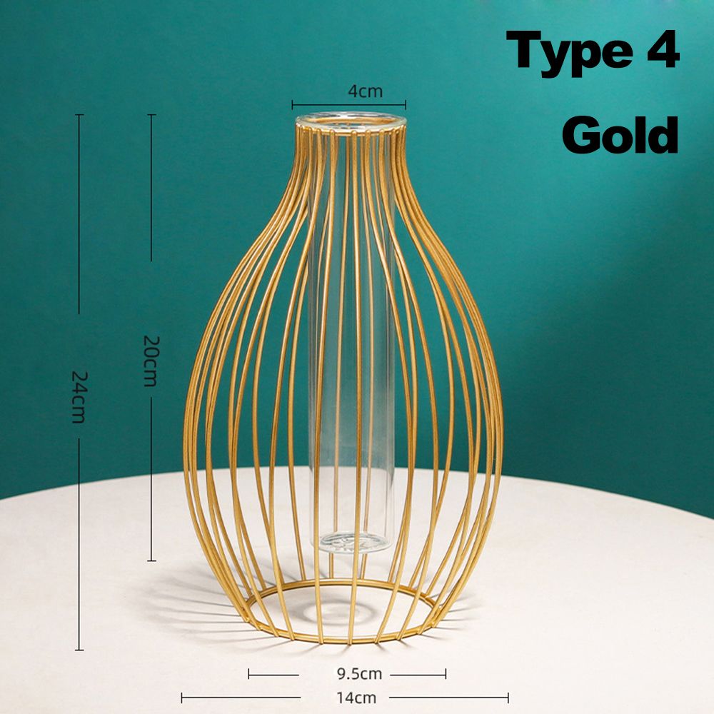 XIUZH Thủ công Giá đỡ bằng kim loại Terrarium Trang trí nhà cửa Trang trí để bàn Bình sắt nghệ thuật Khung đường hình học Bình hoa thủy canh Ống nghiệm thủy tinh