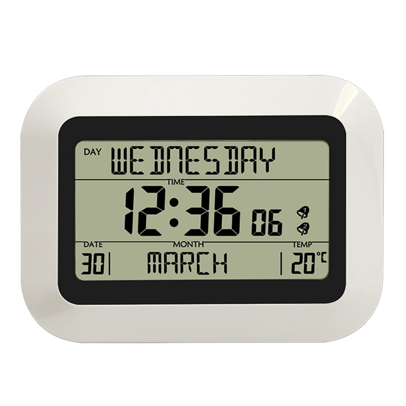 Desk Clocks Digital Wall Clock Simple Large LCD Alarm Clock with