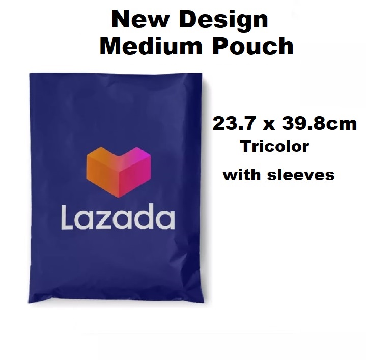 MEDIUM POUCH NEW DESIGN with waybill sleeves set of 1000 pcs Lazada PH