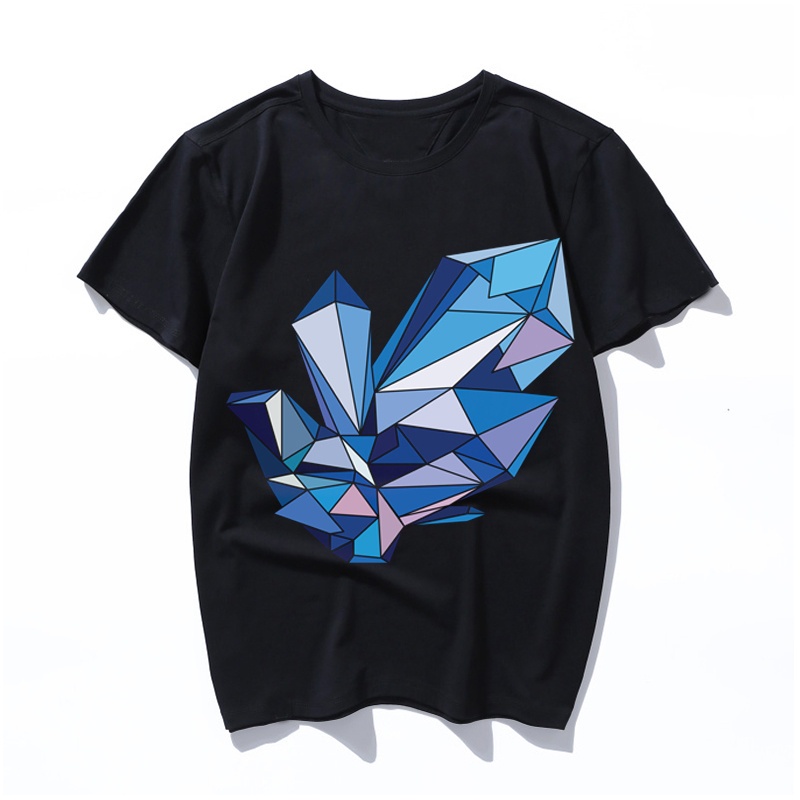 polygonal diamond fashion pattern men T 