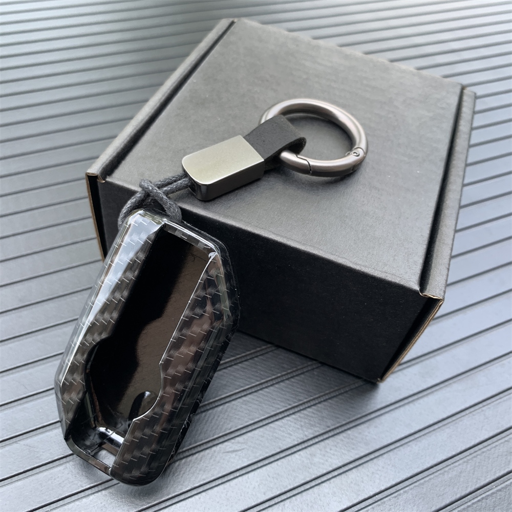 For BMW Motorrad Carbon Keyless Key Cover Keycase Keychain Holder for