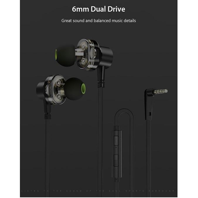 Awei Z1 In Ear Wire Sports Dual Dynamic Drives Earphone Headphone