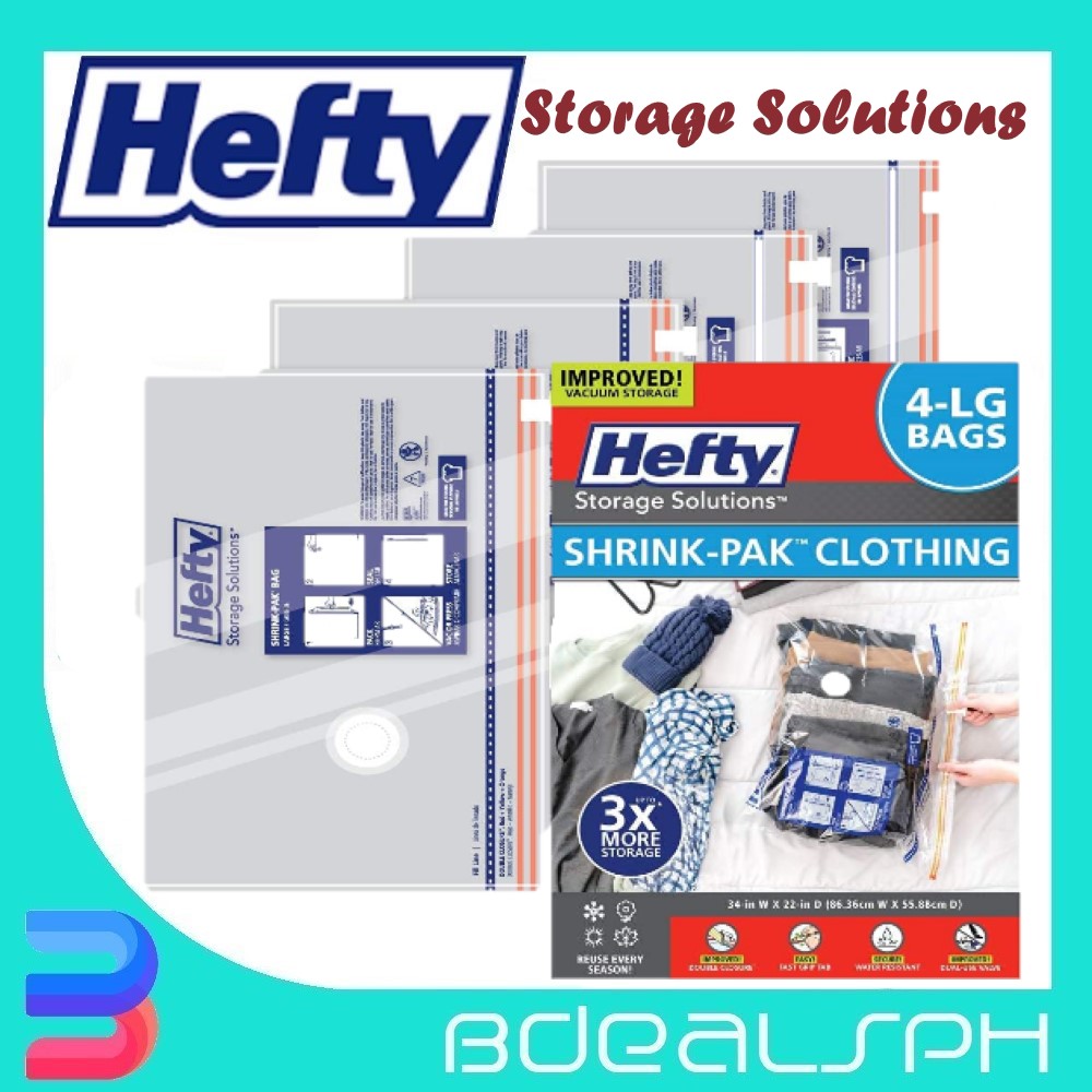 Hefty Shrink-Pak Storage Solutions - Vacuum or Press Storage Bags
