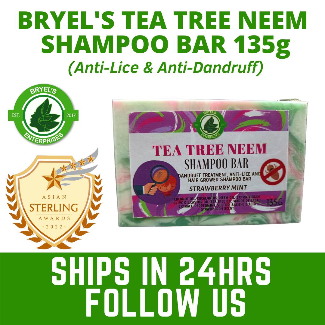Bryel's Care Tea Tree Neem shampoo bars anti kuto lice scalp care kuto ...