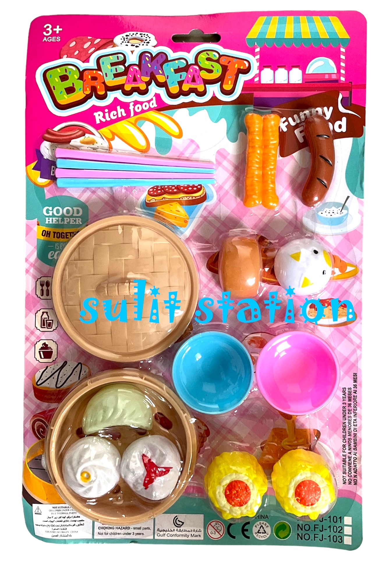 CHINESE DIMSUM SIOPAO SIOMAI HAKAW SAUSAGE CHOPSTICKS PRETEND PLAY FOOD