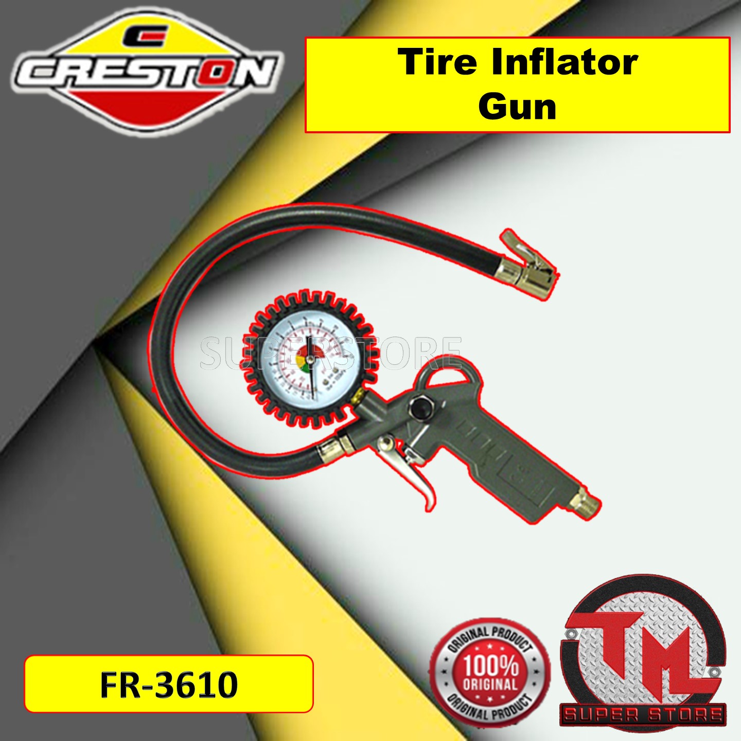 CRESTON Tire Inflator Gun FR3610 • Tm ss Lazada PH
