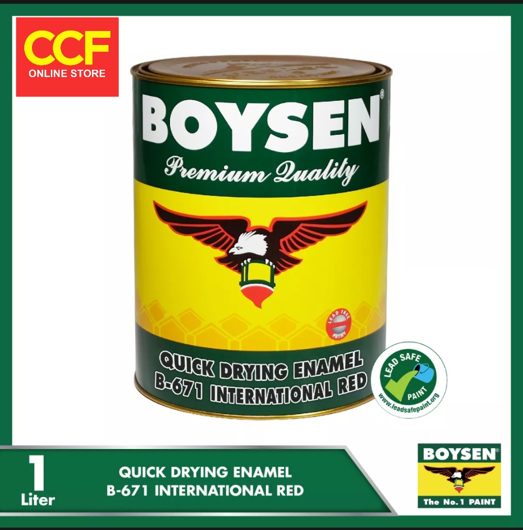 Boysen Quick Dry Enamel International Red 1 Liter Lazada PH