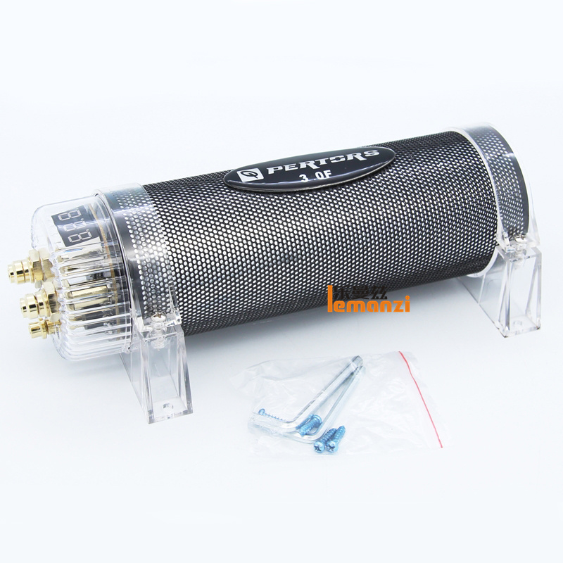 Car audio 12v super farad subwoofer filter capacitor voltage stabilizer