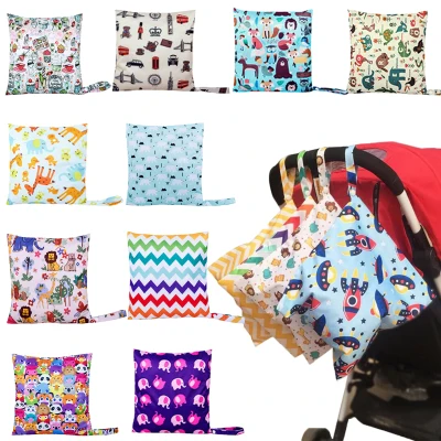 Wet and dry diaper bag Diaper Dry Wet Bag Waterproof Tote Pouch Two-layer