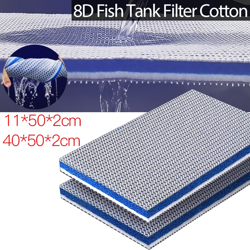 8D Fish Tank Filter Cotton, Gluefree, Highdensity Aquarium Filter