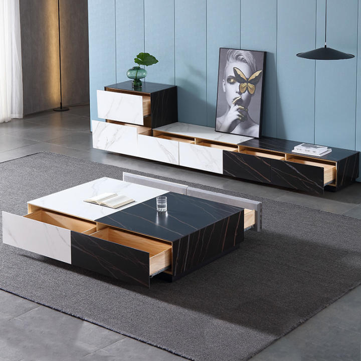 Minimalist Rock Teapoy Table Tv Cabinet Unit Post Modern Light Luxury Northern Europe Living Room Designer Customizable Teapoy Table Floor Cabinet Lazada