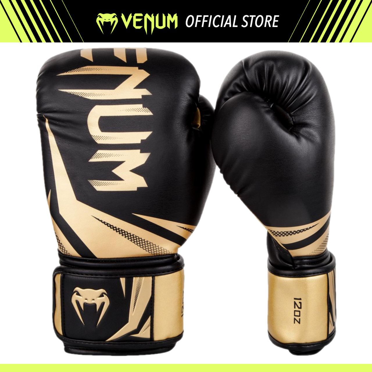 Venum boxing gloves store black and gold