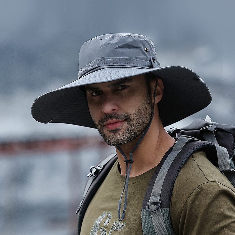Waterproof Outdoor Bucket Hat Wide Brim Cowboy hat for men Fishing Hiking  Golf hat for men Hiking UV50+ Fisherman Hat for men