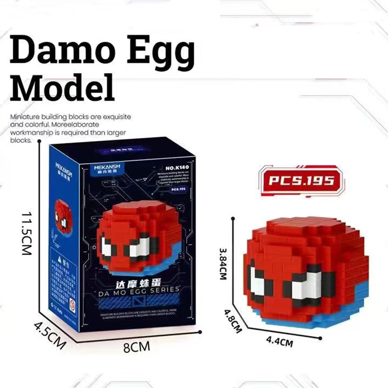 Loz Blocks Spiderman Blocks Damo Egg Building Block Marvel Cartoon
