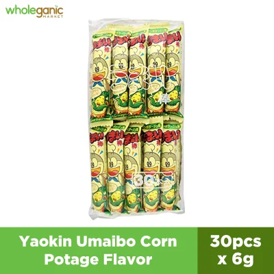 Yaokin Umaibo Corn Puff Snack Corn Potage Flavor (30pcs. x 6g)