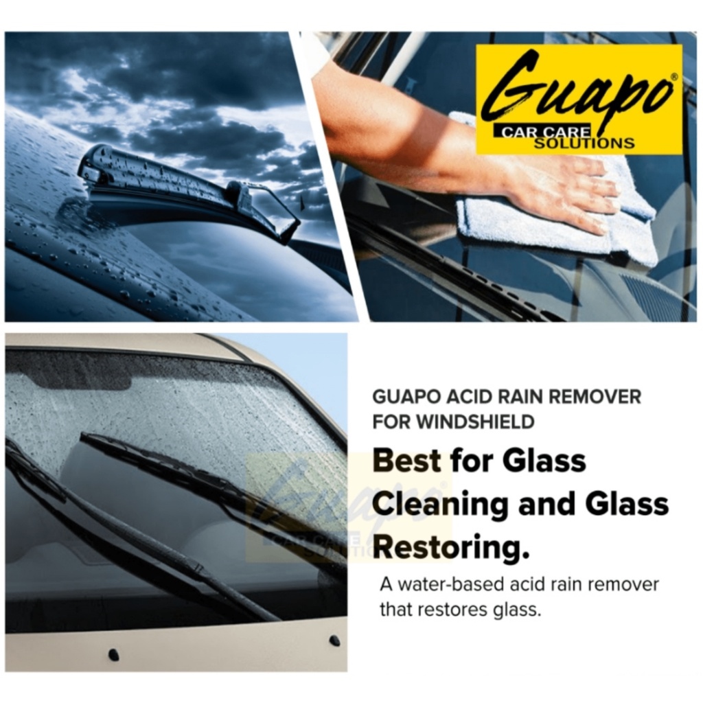 Guapo Car Care Heavy Acid Rain Remover for Glass Windshield Water mark