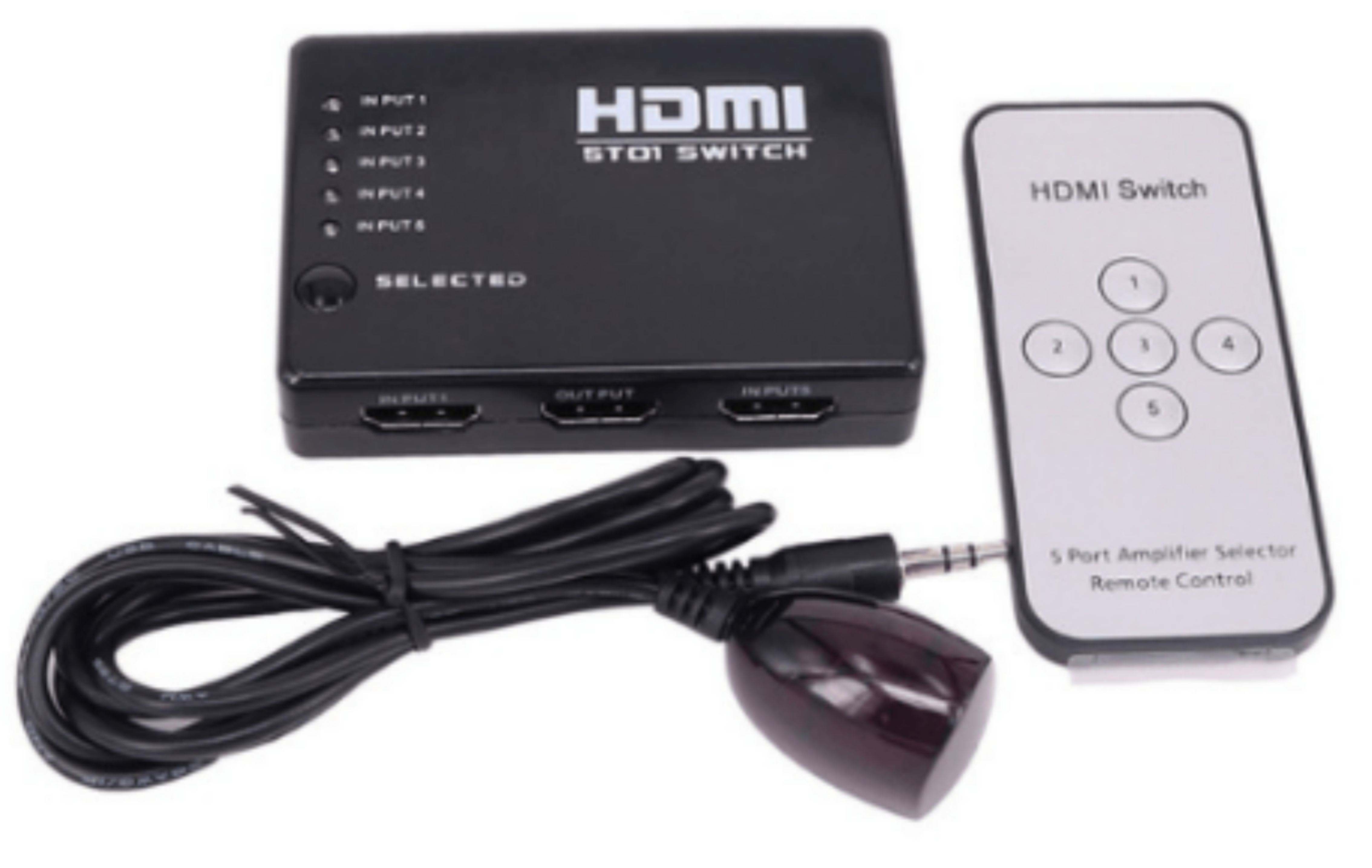 HDMI Switcher 5 Input Ports and 1 Output Remote Optional, 4Κ HDMI