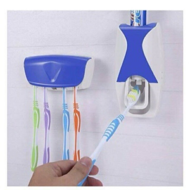 Tooth Paste Dispenser Automatic With Toothbrush Holder Toothpaste