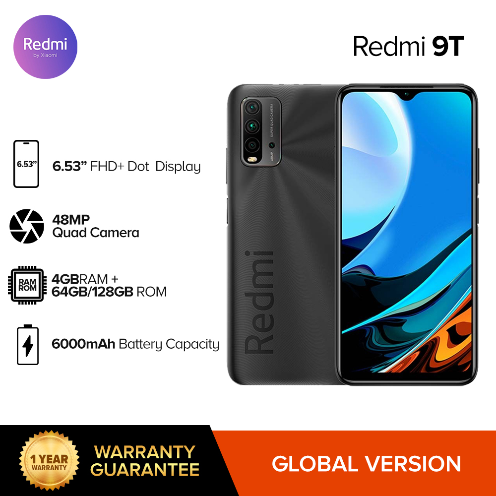 redmi xiaomi 9t 128gb 4gb ram 6000mah