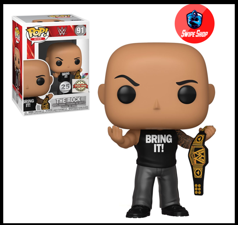 Funko Pop The Rock WWE 25th Anniversary Entertainment Earth Exclusive ...