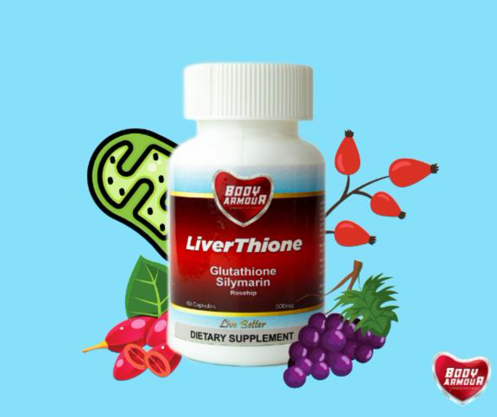 Body Armour LiverThione 60 Capsules (500mg) Liver Booster Infused with