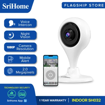 SRICAM SriHome SH032 1080P FHD AP Hotspot Two-Way Audio Night Vision Humanoid Tracker Mini WiFi Baby Monitor CCTV Connect to Cellphone Indoor IP Camera