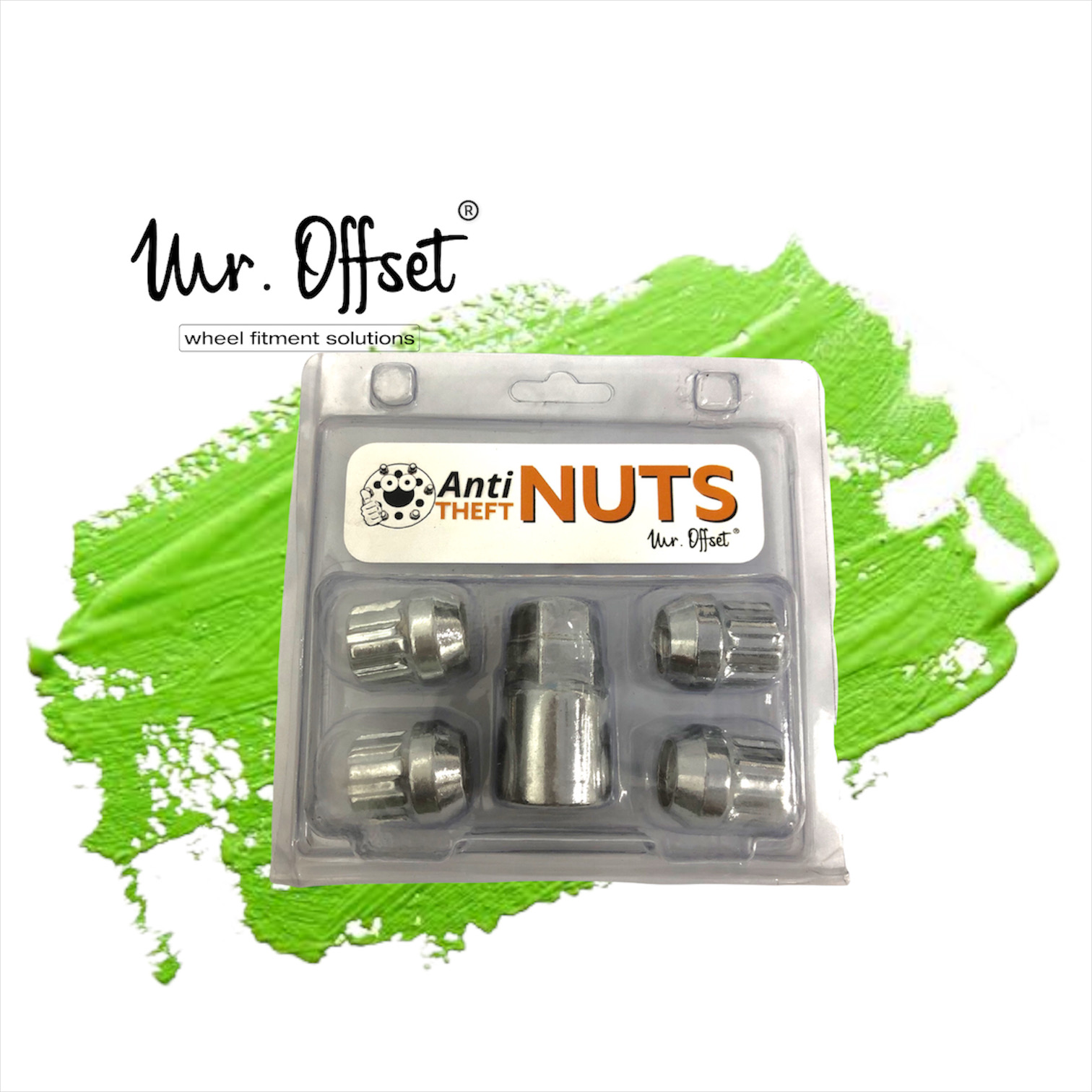 (4pcs) Mr Offset 12x1.25 Anti Theft Wheel Lock Nuts Lug Nuts Mags Lock