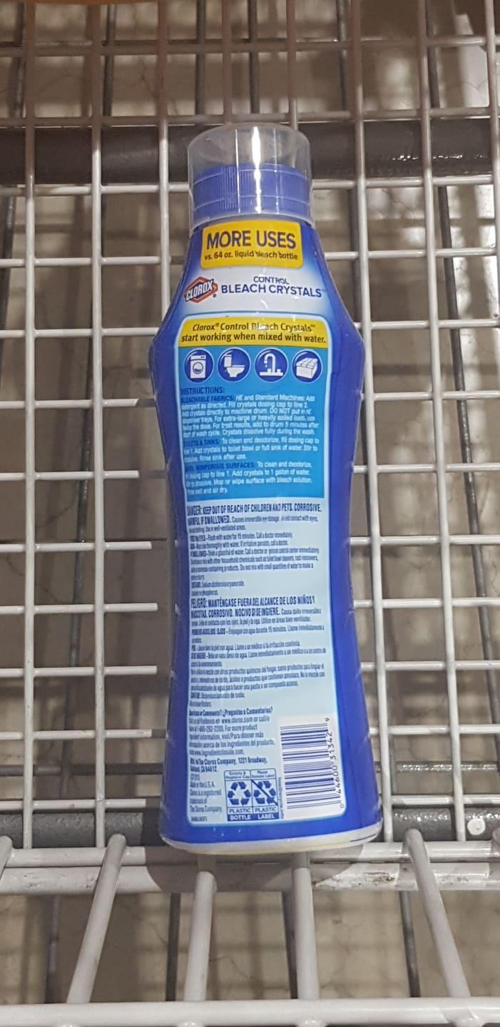 Clorox Control Bleach Crystals, Unscented, 24 oz Canister review and price