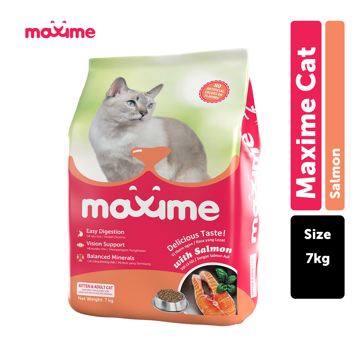 Maxime Dry Cat Food Kitten & Adult - Salmon Flavor 7kg | Lazada PH