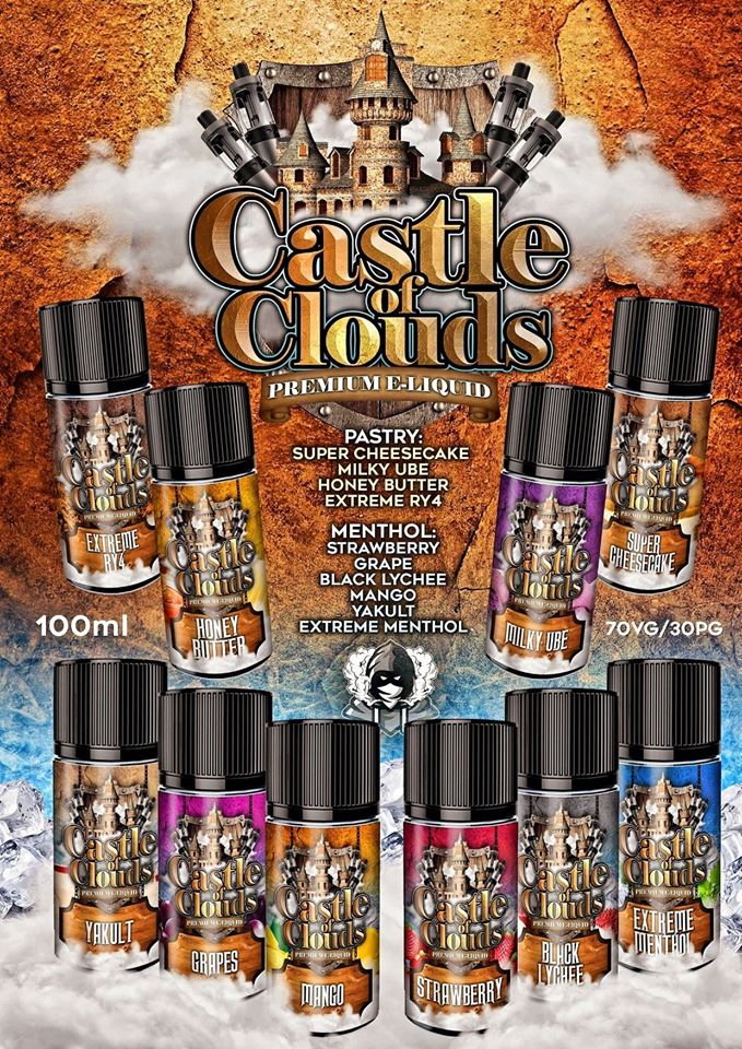 Castle of Clouds 100ml Vape Juice 3mg E Liquid Vaping Low Strength High