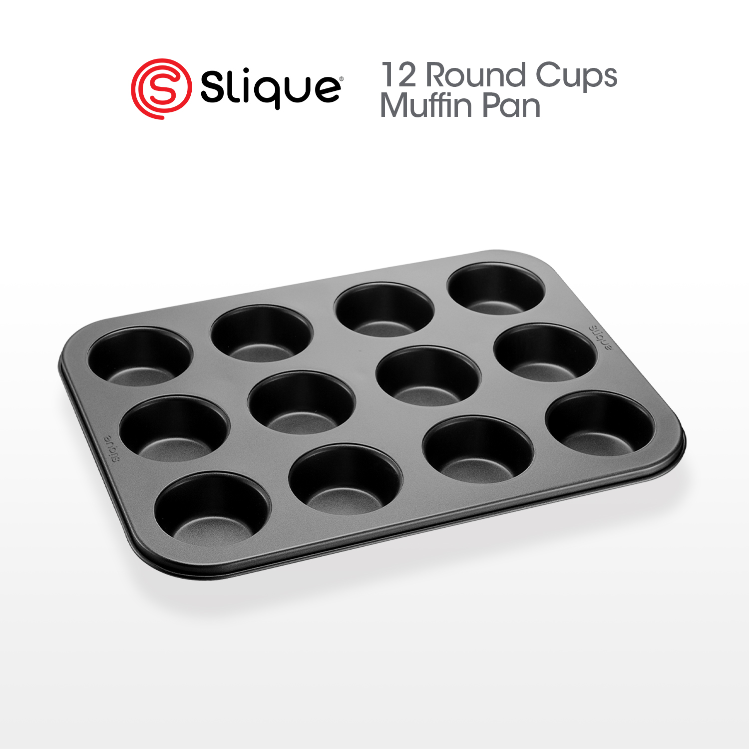 Baking Pans Ninja Muffin Pan SLIQUE 12 Cupcake Molder Round Muffin - Main Image