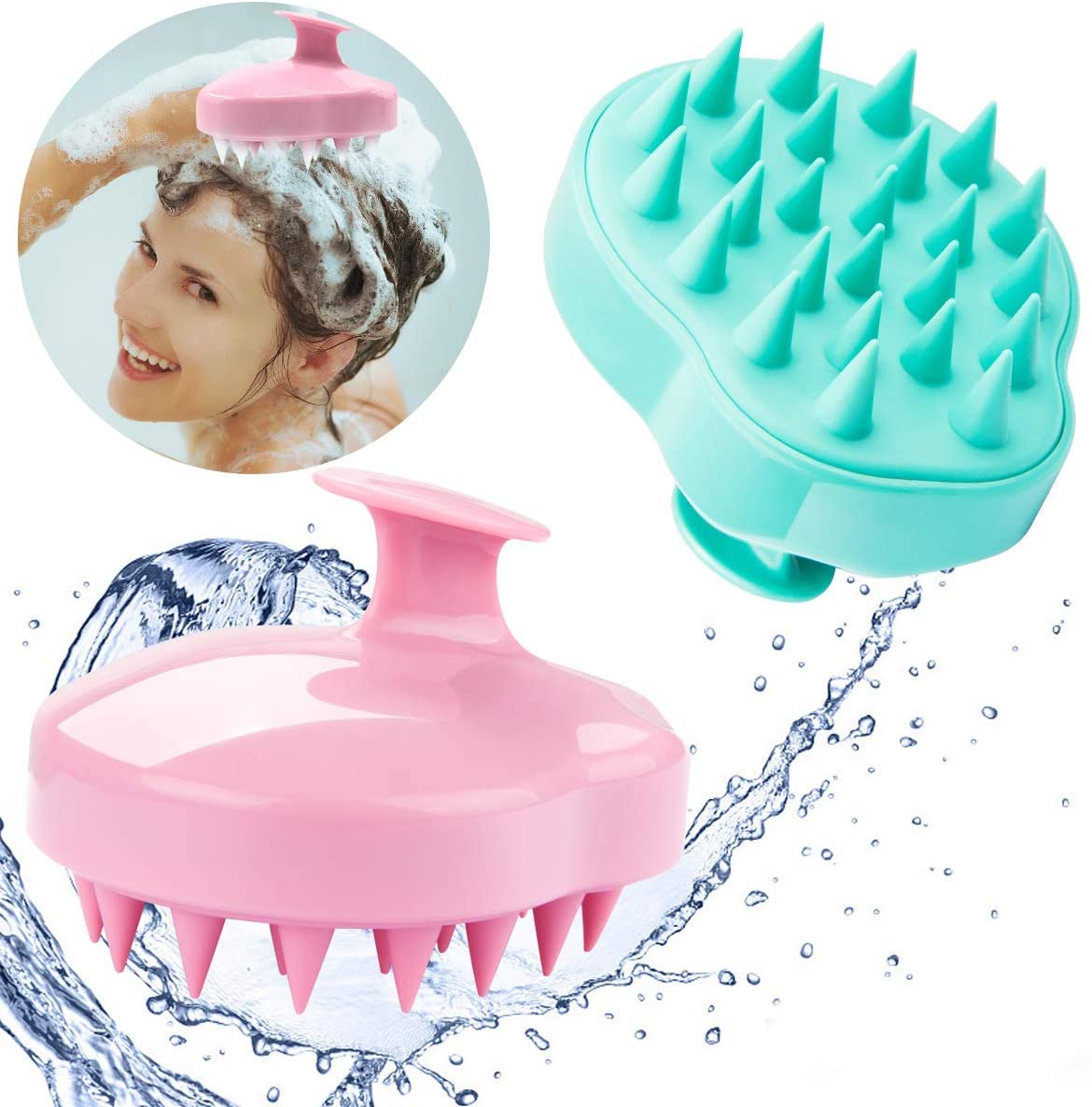 Rabbit Shape Silicone Scalp Massage Brush/ Cute Portable Hair Wash Comb |  Rabbit Shape Silicone Scalp Massage Brush/ Cute Portable Hair Wash Comb |  