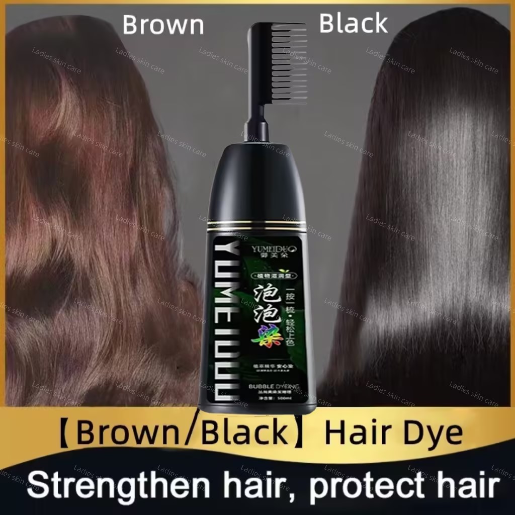 VCare Shampoo Hair Colour Shampoo-Black 180ml for Women and Men