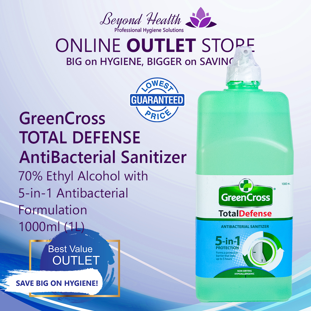 GreenCross TOTAL DEFENSE AntiBacterial Sanitizer 70 Ethyl Alcohol with