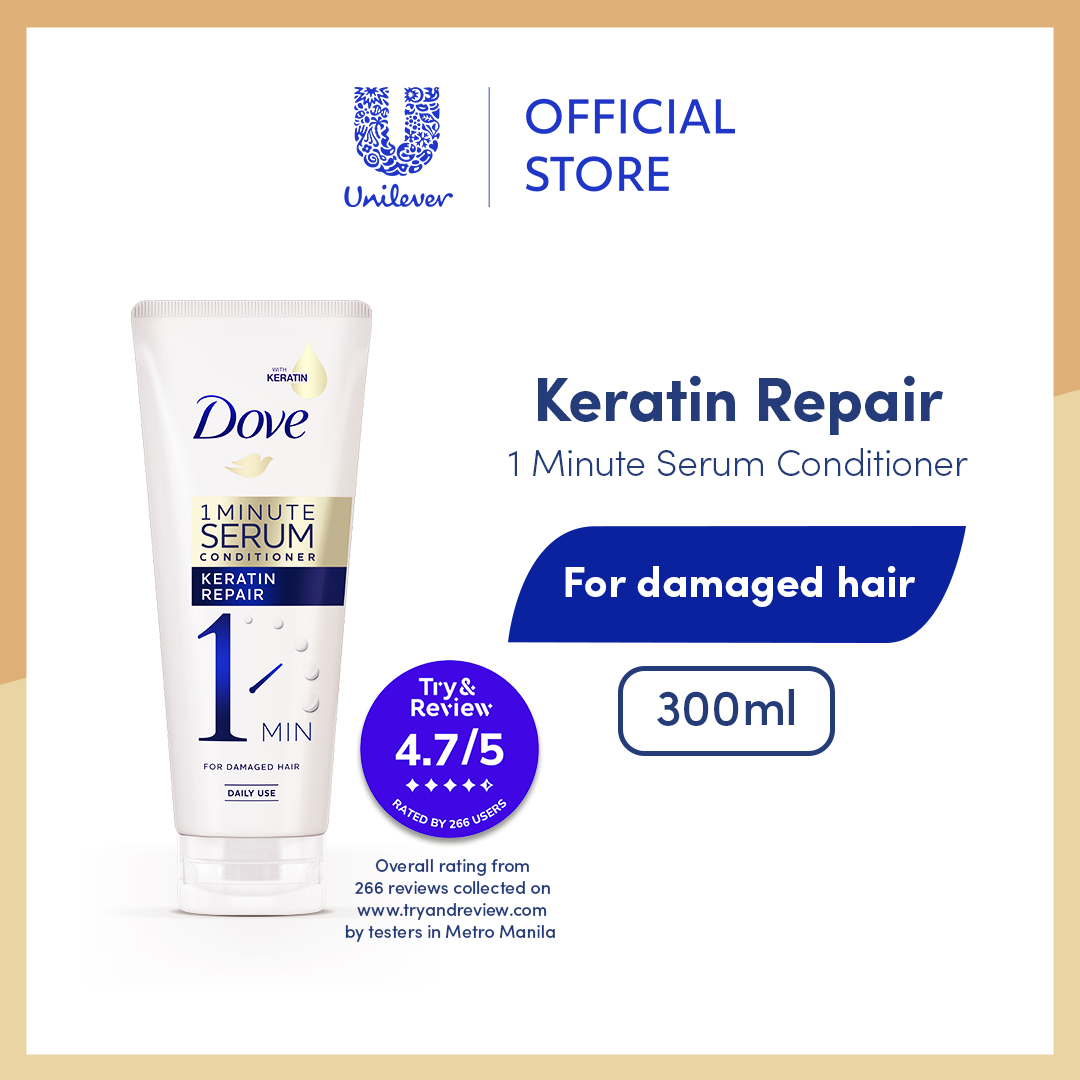 Dove 1 Minute Serum Conditioner Keratin Repair 300ml Lazada PH